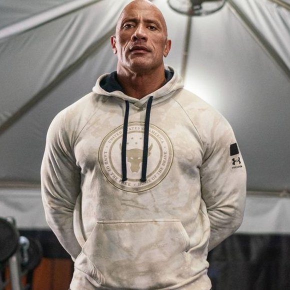 Nwt Men MEDIUM Under Armour Project Rock Veterans Day Hoodie 1367097 USA Troops - Picture 1 of 8